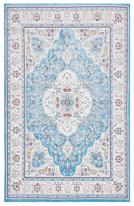 Safavieh Machine Washable Tucson Tsn136K Turquoise/Beige Rug.