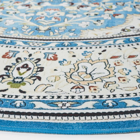 Safavieh Machine Washable Tucson Tsn136K Turquoise/Beige Rug.