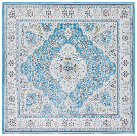 Safavieh Machine Washable Tucson Tsn136K Turquoise/Beige Rug.