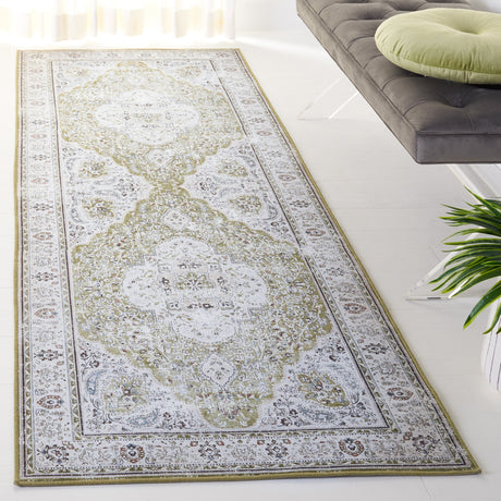 Safavieh Machine Washable Tucson Tsn136Y Green/Beige Rug.