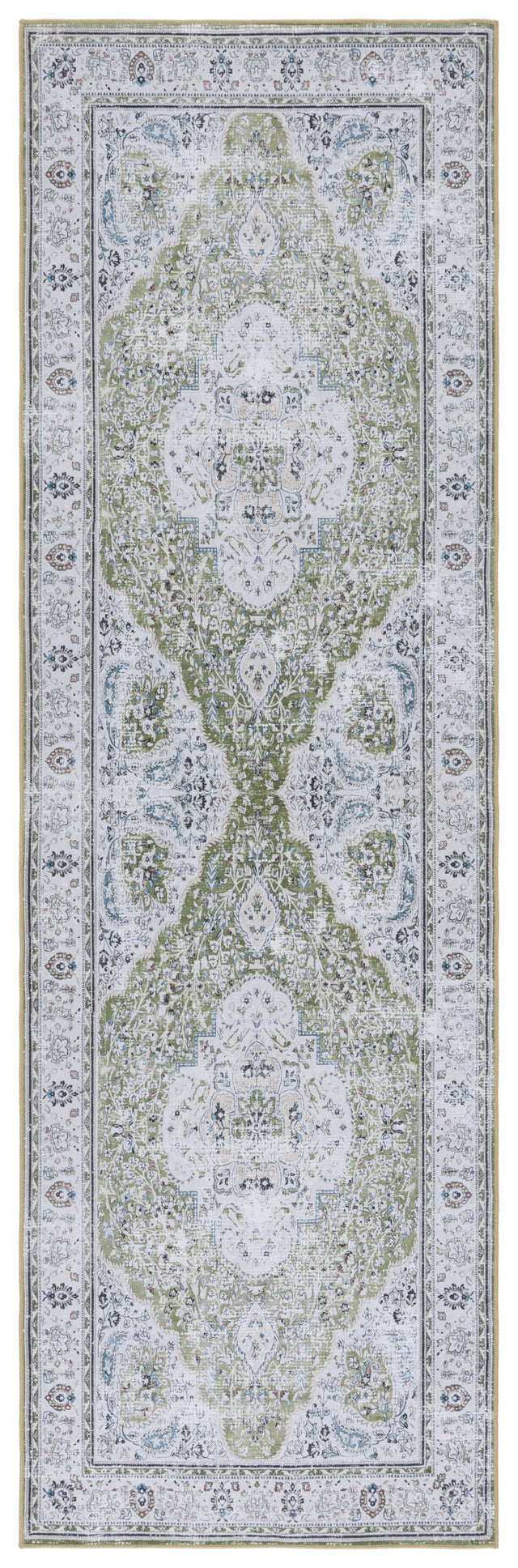 Safavieh Machine Washable Tucson Tsn136Y Green/Beige Rug.