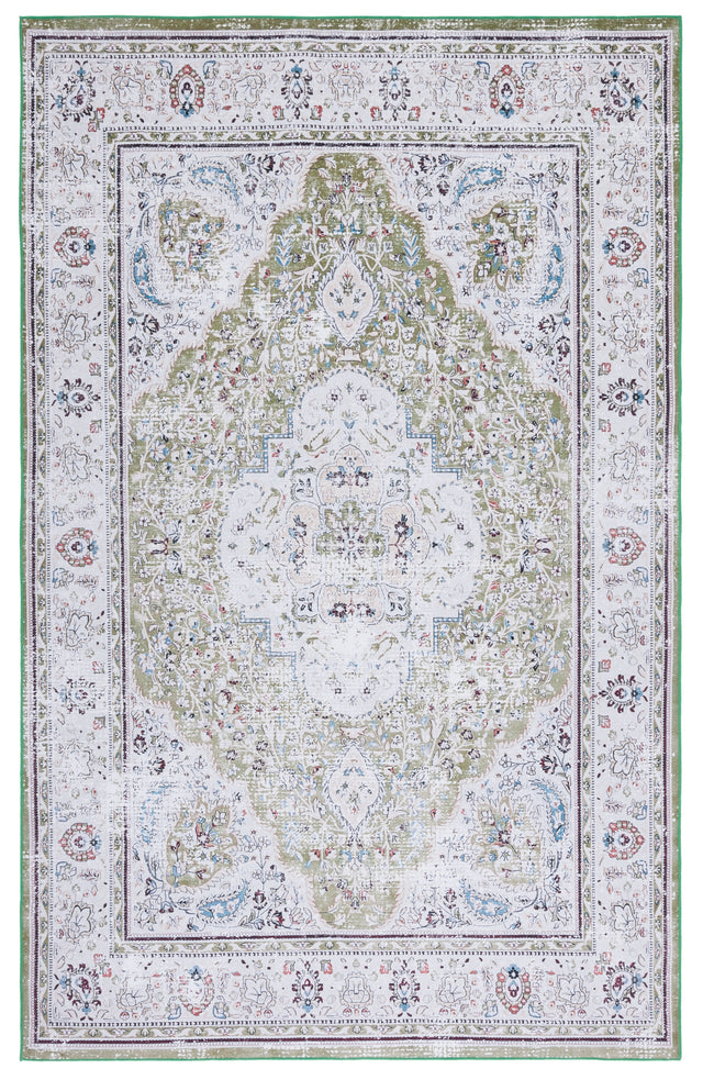 Safavieh Machine Washable Tucson Tsn136Y Green/Beige Rug.