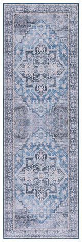 Safavieh Machine Washable Tucson Tsn137M Blue/Charcoal Rug.