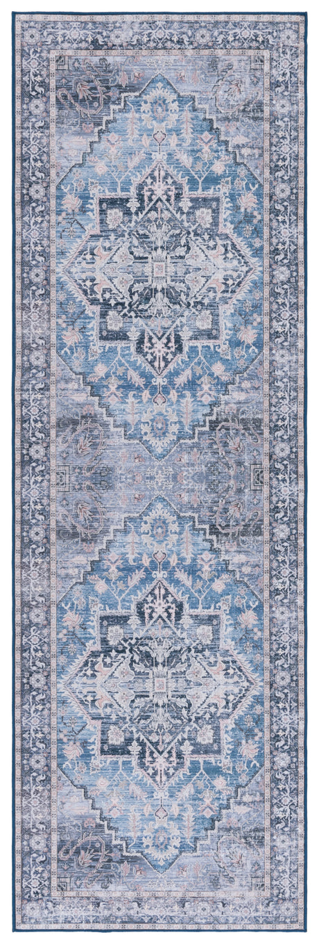 Safavieh Machine Washable Tucson Tsn137M Blue/Charcoal Rug.