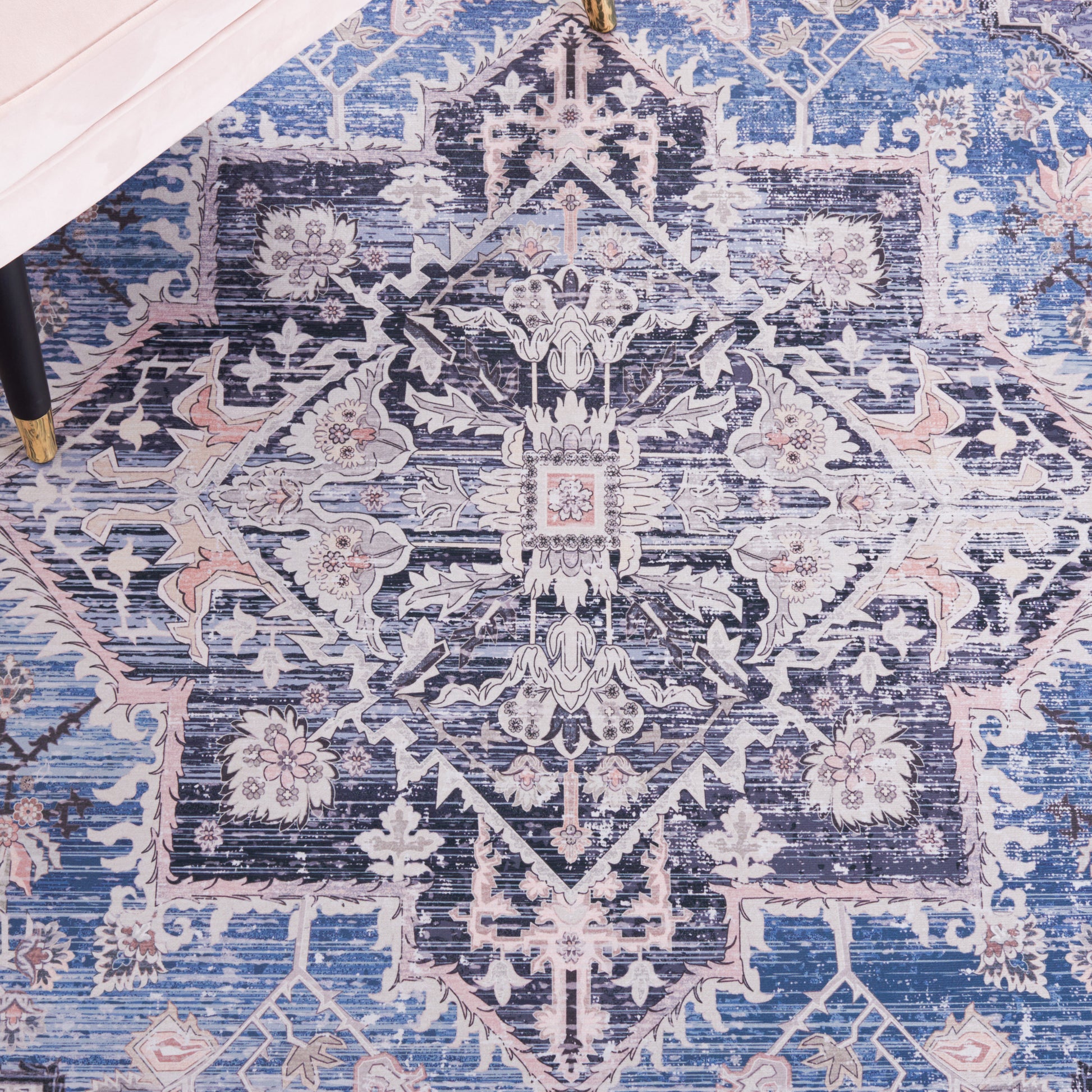 Safavieh Tucson Tsn137M Blue/Charcoal Area Rug