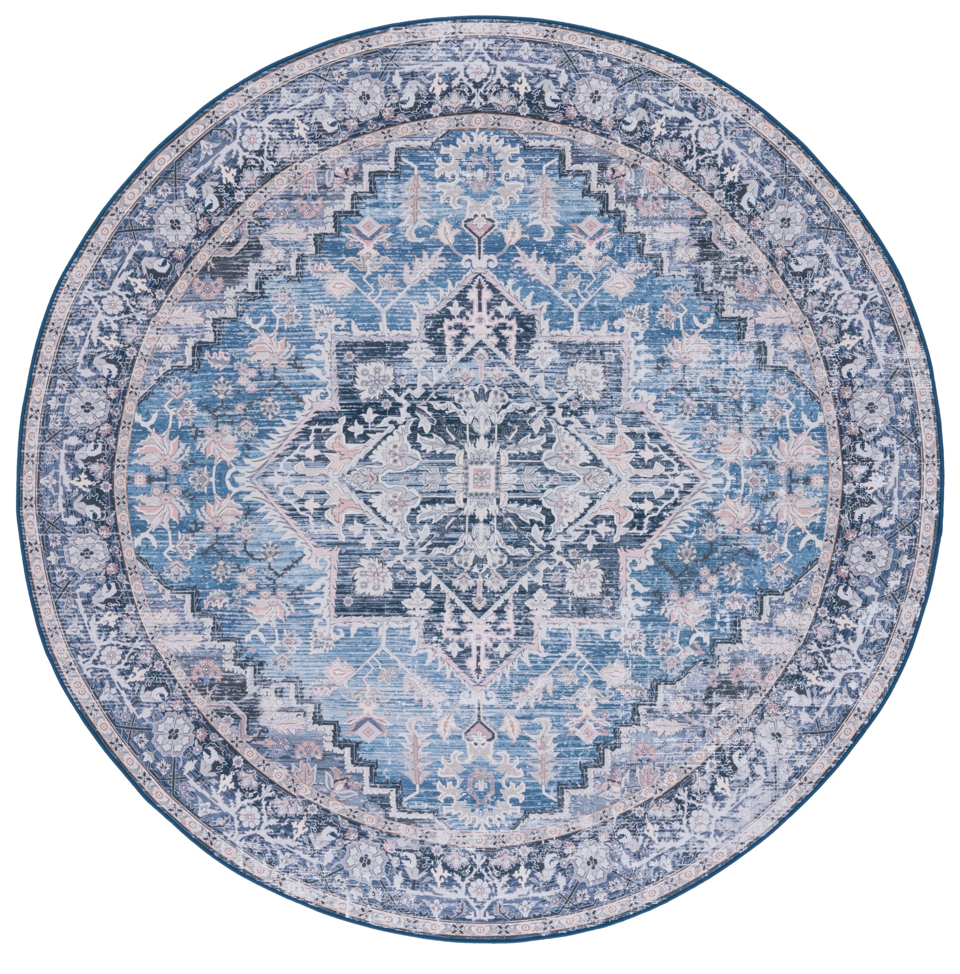 Safavieh Tucson Tsn137M Blue/Charcoal Area Rug