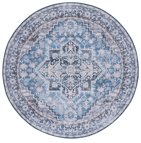 Safavieh Machine Washable Tucson Tsn137M Blue/Charcoal Rug.