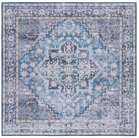 Safavieh Machine Washable Tucson Tsn137M Blue/Charcoal Rug.