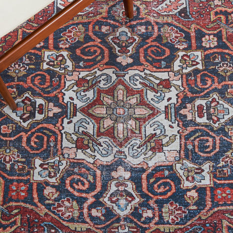 Safavieh Machine Washable Tucson Tsn138Q Red/Blue Rug.