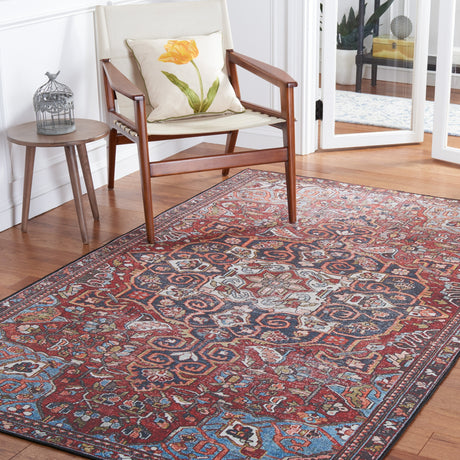 Safavieh Machine Washable Tucson Tsn138Q Red/Blue Rug.