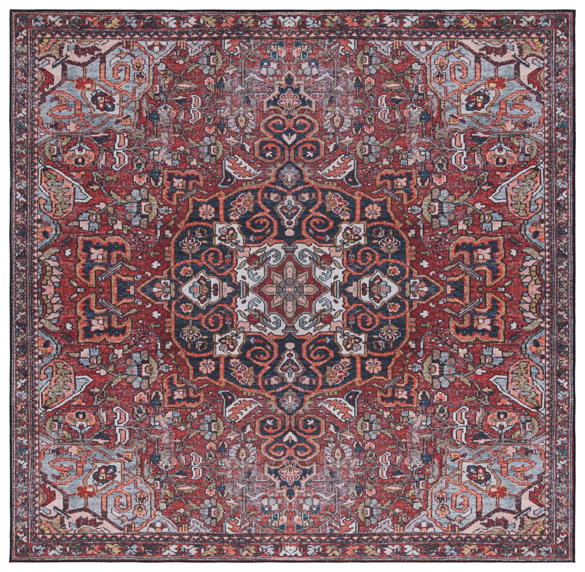 Safavieh Tucson Tsn138Q Red/Blue Area Rug