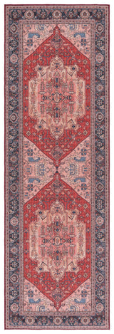 Safavieh Machine Washable Tucson Tsn139Q Red/Navy Rug.