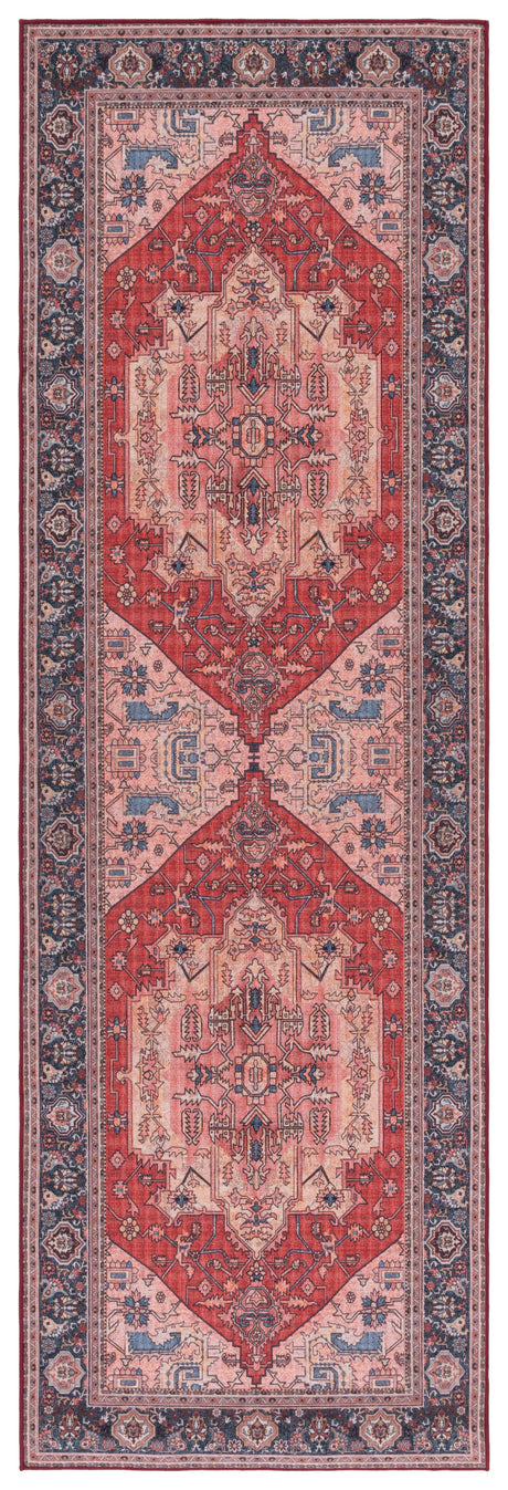 Safavieh Machine Washable Tucson Tsn139Q Red/Navy Rug.