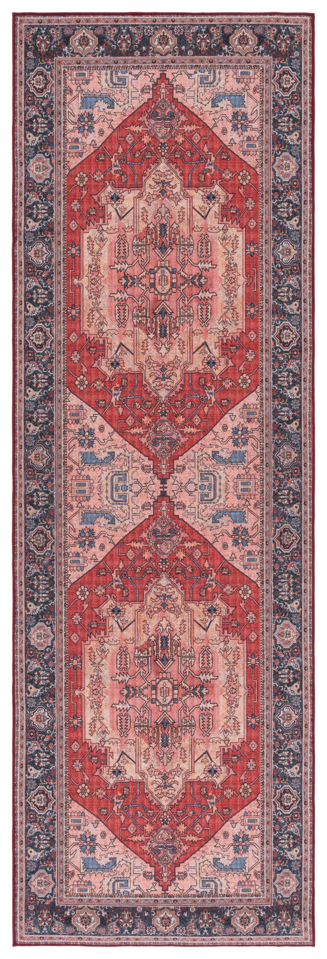 Safavieh Machine Washable Tucson Tsn139Q Red/Navy Rug.