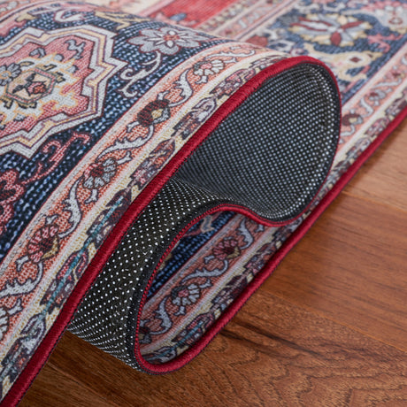 Safavieh Machine Washable Tucson Tsn139Q Red/Navy Rug.