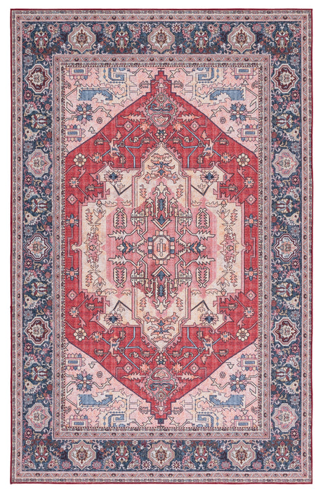 Safavieh Machine Washable Tucson Tsn139Q Red/Navy Rug.