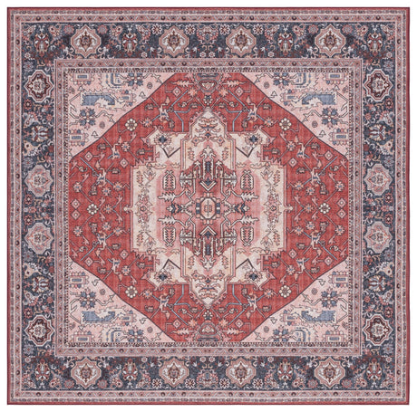 Safavieh Machine Washable Tucson Tsn139Q Red/Navy Rug.