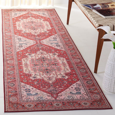 Safavieh Machine Washable Tucson Tsn139R Red/Pink Rug.