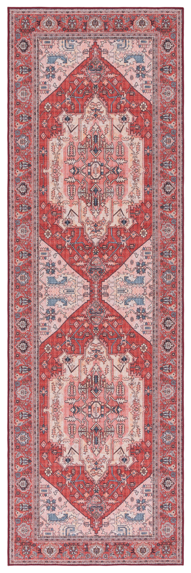 Safavieh Machine Washable Tucson Tsn139R Red/Pink Rug.