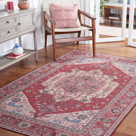 Safavieh Machine Washable Tucson Tsn139R Red/Pink Rug.