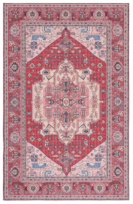 Safavieh Machine Washable Tucson Tsn139R Red/Pink Rug.