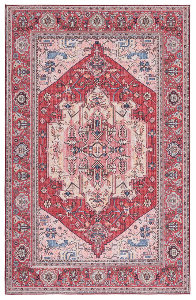 Safavieh Machine Washable Tucson Tsn139R Red/Pink Rug.