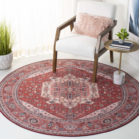 Safavieh Machine Washable Tucson Tsn139R Red/Pink Rug.