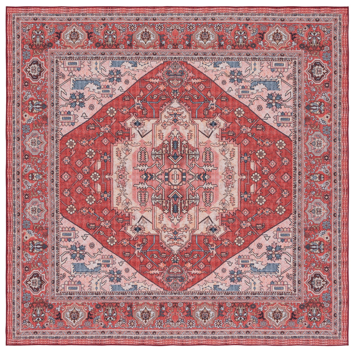 Safavieh Machine Washable Tucson Tsn139R Red/Pink Rug.