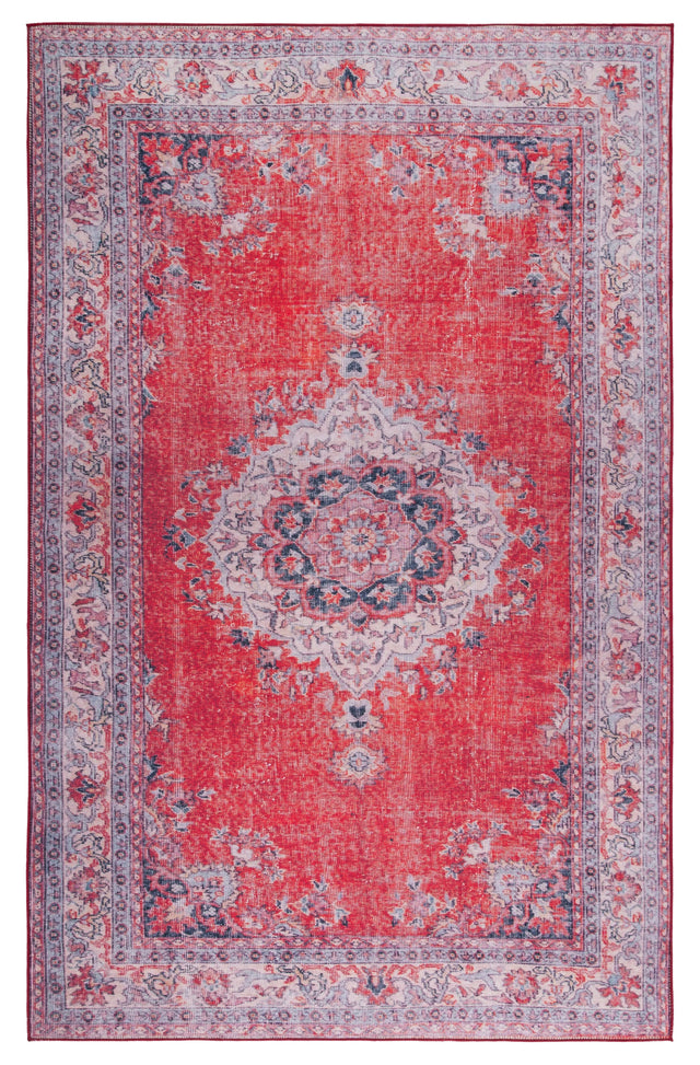 Safavieh Machine Washable Tucson Tsn140Q Red/Beige Rug.