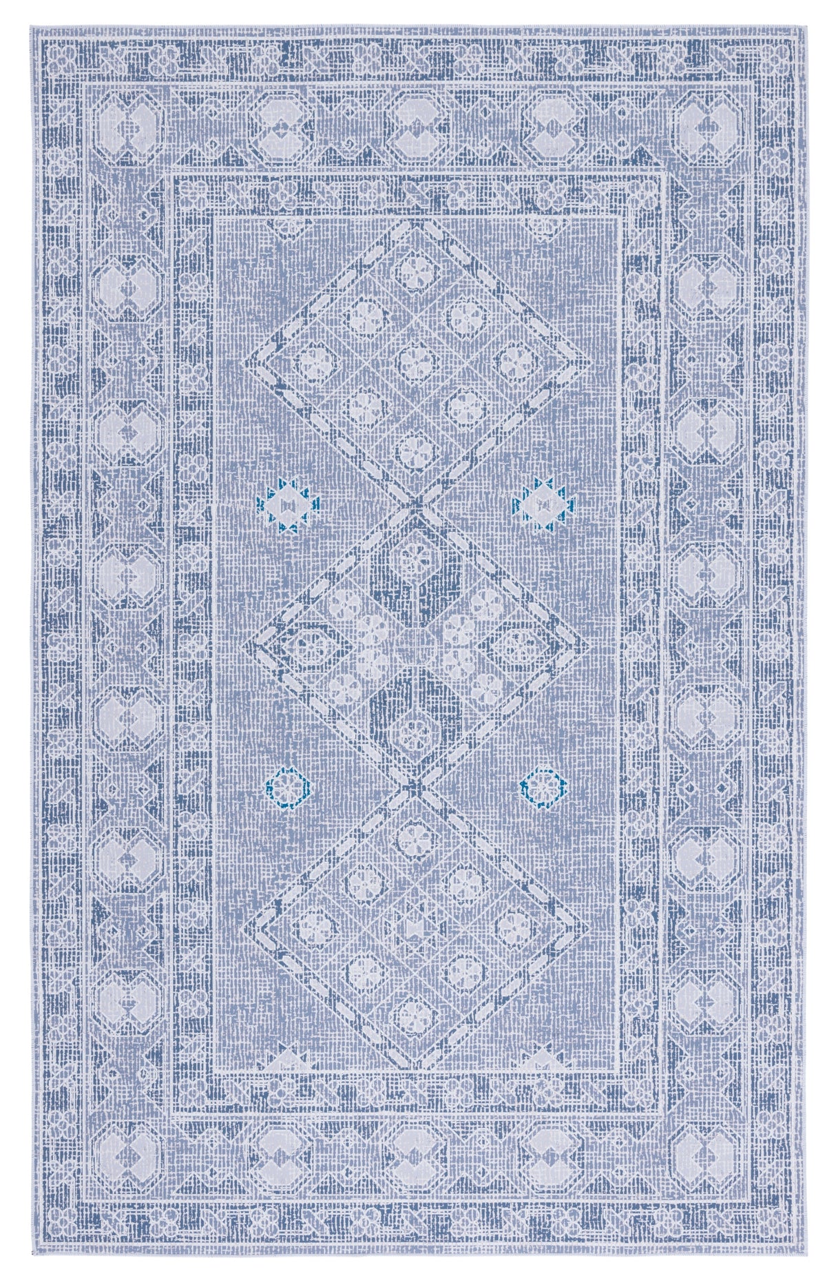 Safavieh Machine Washable Tucson Tsn141F Grey/Ivory Rug.