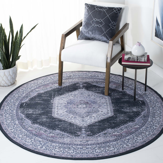 Safavieh Machine Washable Tucson Tsn142Z Black/Beige Rug.