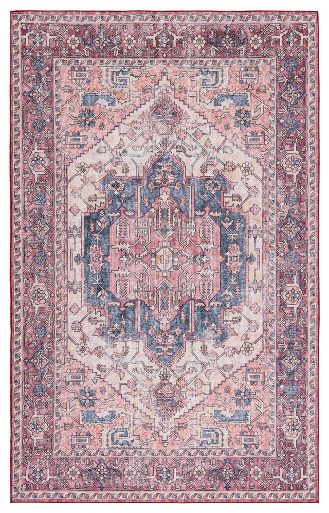 Safavieh Machine Washable Tucson Tsn143B Beige/Pink Rug.