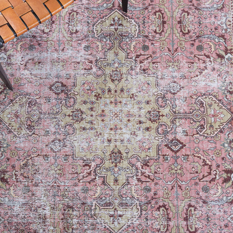 Safavieh Machine Washable Tucson Tsn144U Pink/Beige Rug.