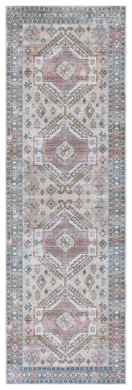 Safavieh Machine Washable Tucson Tsn146B Beige/Green Rug.