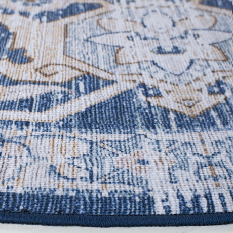 Safavieh Machine Washable Tucson Tsn147M Light Blue/Navy Rug.