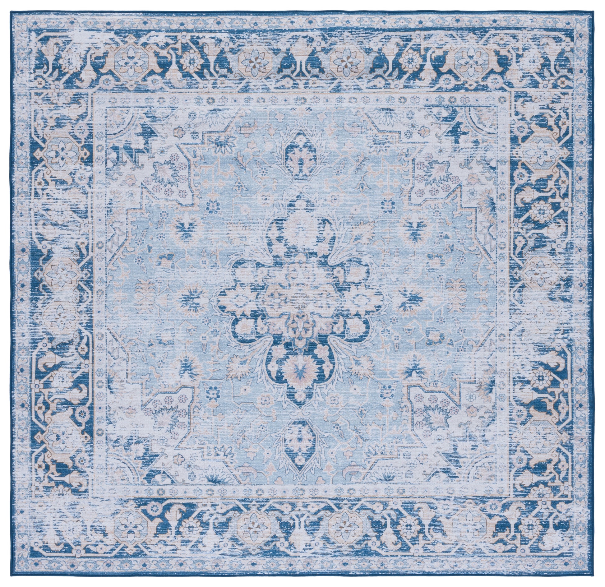 Safavieh Tucson Tsn147M Light Blue/Navy Area Rug