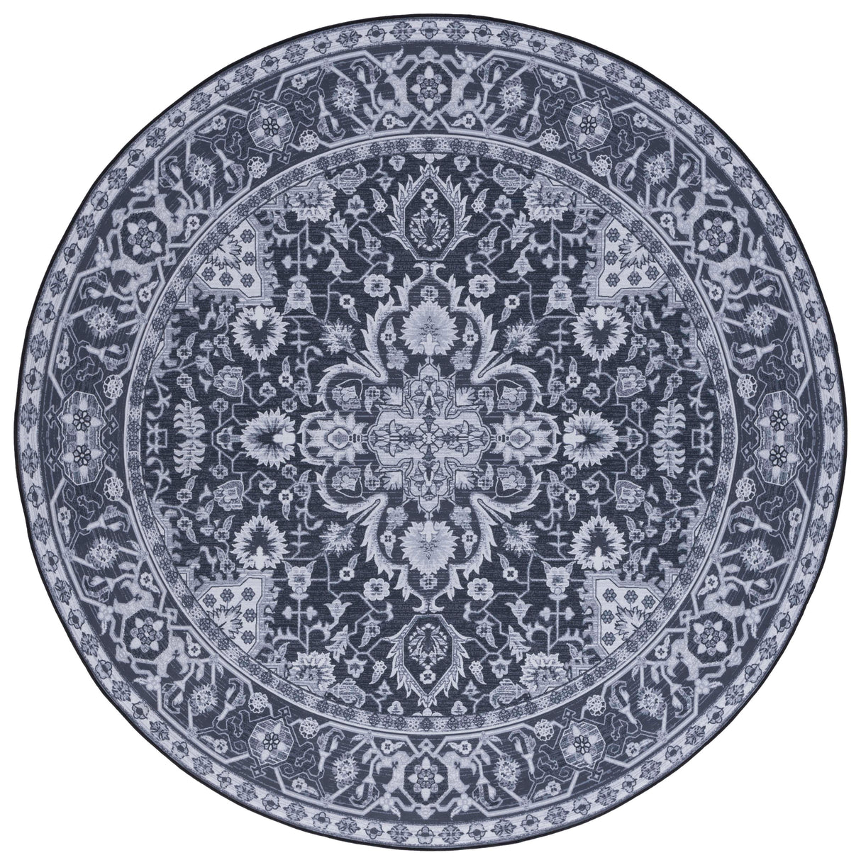Safavieh Machine Washable Tucson Tsn147Z Black/Beige Rug.