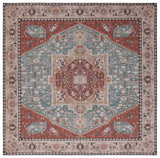 Safavieh Machine Washable Tucson Tsn150J Aqua/Rust Rug.
