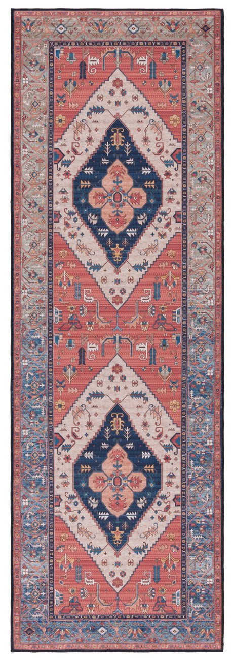 Safavieh Machine Washable Tucson Tsn153P Rust/Blue Rug.