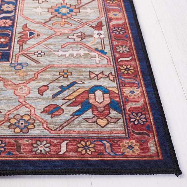 Safavieh Machine Washable Tucson Tsn153P Rust/Blue Rug.