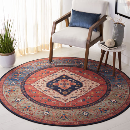 Safavieh Tucson Tsn153P Rust/Blue Area Rug