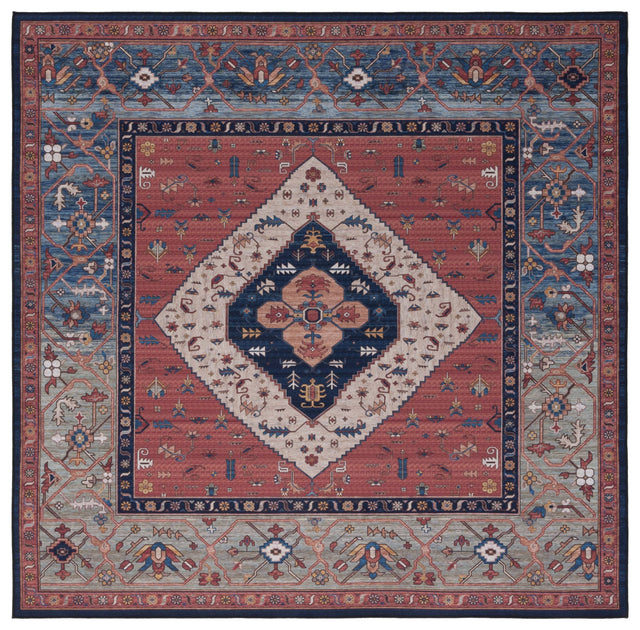 Safavieh Machine Washable Tucson Tsn153P Rust/Blue Rug.