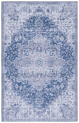 Safavieh Machine Washable Tucson Tsn154N Navy/Grey Rug.