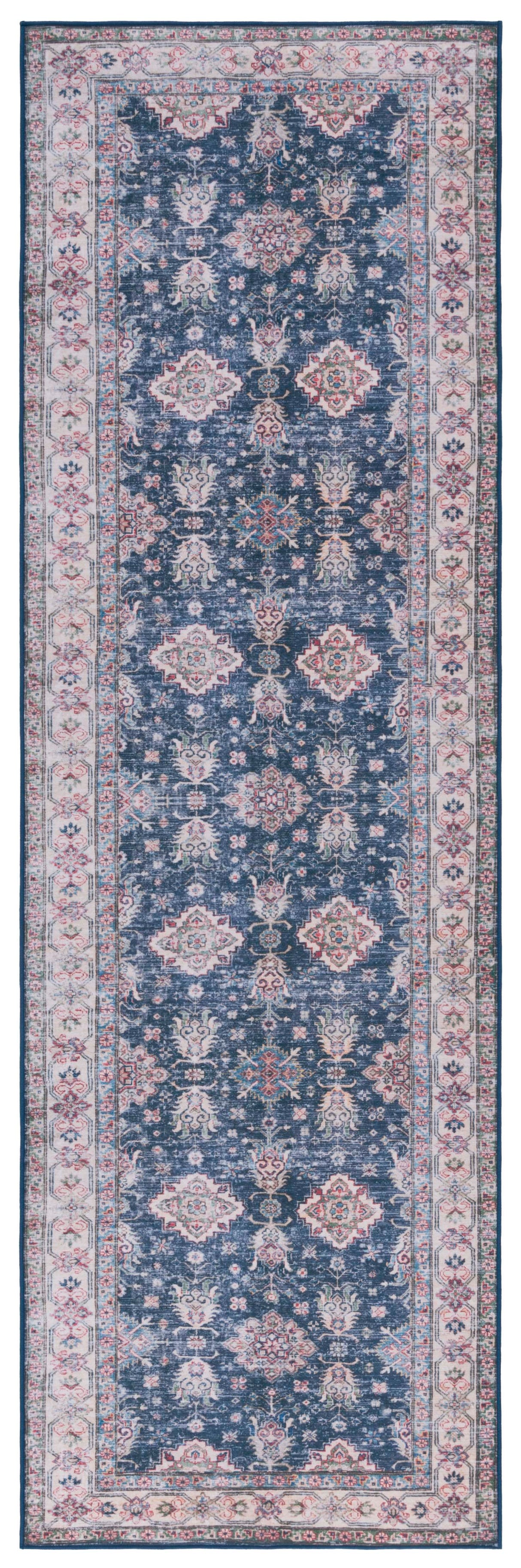Safavieh Machine Washable Tucson Tsn162N Navy/Beige Rug.