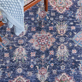 Safavieh Machine Washable Tucson Tsn162N Navy/Beige Rug.