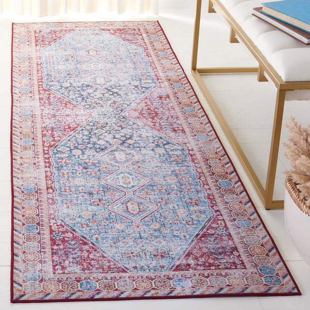 Safavieh Machine Washable Tucson Tsn164M Blue/Red Rug.