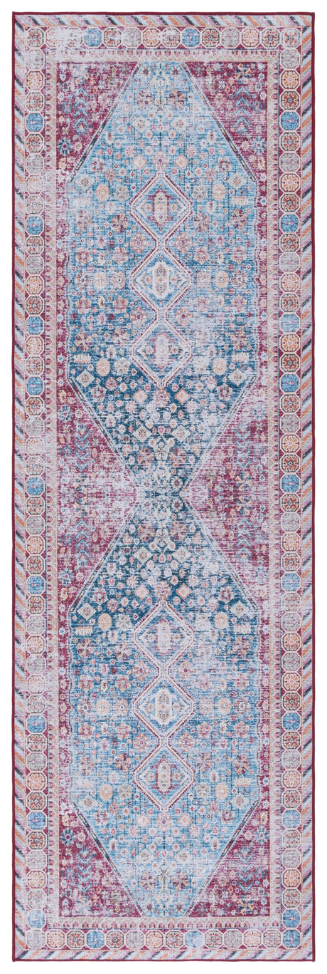 Safavieh Machine Washable Tucson Tsn164M Blue/Red Rug.