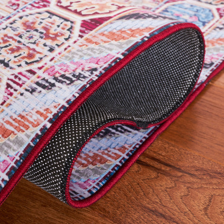 Safavieh Machine Washable Tucson Tsn164M Blue/Red Rug.