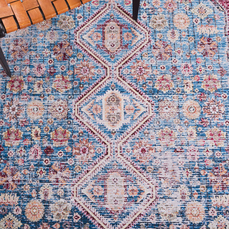 Safavieh Machine Washable Tucson Tsn164M Blue/Red Rug.
