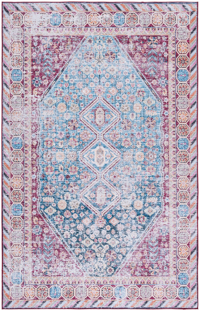 Safavieh Machine Washable Tucson Tsn164M Blue/Red Rug.